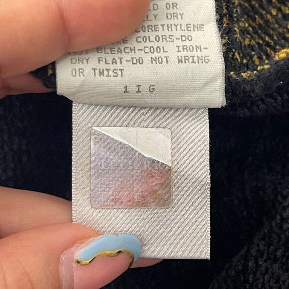 VERSACE Jeans Couture Women's  Black Yellow Turtle Neck Sweater Size Medium - Picture 7 of 9